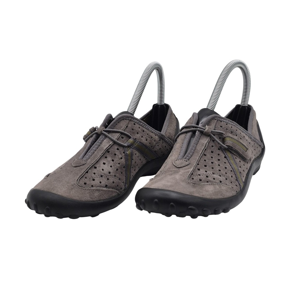 Clarks Privo Shoes Womens Size 6.5M Gray Leather Slip‎ On Comfort 36670 Sneakers